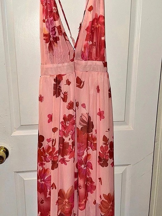 Other Dresses & Skirts - Floral Maxi Dress in Pink & Red Like New